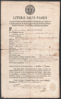 1827 Mosonmagyaróvár, Latin Nyelvű útlevél, Felzetes Viaszpecséttel - Non Classés