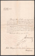 1883 Pauler Tivadar (1816-1886) Igazságügy-miniszter által Aláírt Okirat, Fejléces Miniszteri Papíron, Papírfelzettel, B - Unclassified