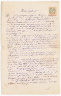 1887 Hidegkút, Német Nyelvű Okirat, 2 Beírt Oldal, Több Aláírással, Sérült Viaszpecséttel - Non Classés