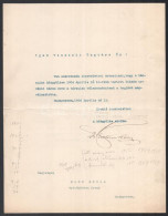 1904 Aradi Születésű ügyész által Küldött Levél, Rajta Aláírásával - Unclassified