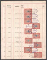 Bécs 1917 Értékpapír Forgalmi Napló Lapja 10K értékű értékpapír Forgalmi Adóbélyeggel - Non Classés