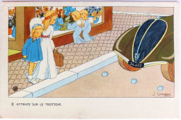 CPA Carte Postale, Illustrateur / GBB / J. GOUPPY / X - Attente Sur Le Trottoir. - Other & Unclassified