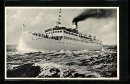 AK Dampfer SS Rugard In Stürmischer See  - Paquebots