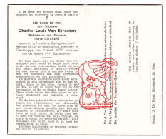 DP Charles Louis Van Straeten ° Houdeng-Goegnies La Louvière 1872 † Gentbrugge 1957 X Marie Govaert / Van Praet De Kimpe - Devotion Images