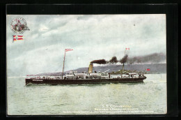 AK Passagierschiff S. S. Connemara Vor Der Küste, Flagge  - Dampfer