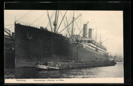 AK Passagierschiff Riesendampfer Amerika Im Hamburger Hafen  - Steamers