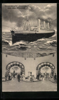 AK Passagierschiff Imperator über Dem Elbtunnel  - Steamers