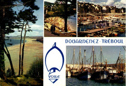 Douarnenez Treboul 4 Vues: La Plage Du Ris La Plage St Jean Le Port De Plaisance De Tréboul Et Le Port De Pêche ( Bateau - Douarnenez