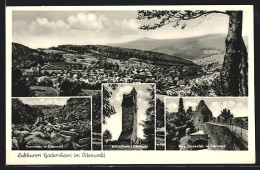 AK Gadernheim Im Odenwald, Burg Lindenfels, Kaiserturm, Felsenmeer  - Odenwald