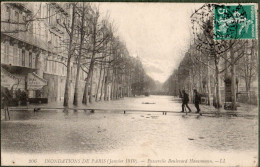 75 - PARIS - Crues De La Seine - Janvier 1910 - Passerelle Boulevard Haussmann - Inondations De 1910