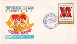 A24782 - PCR Eliberarea Patriei 23 Aug. 1974 Cover Romania - Briefe U. Dokumente