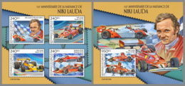 DJIBOUTI 2019 MNH Niki Lauda Formula 1 Formel 1 Formule 1 M/S+S/S - OFFICIAL ISSUE - DH1913 - Automobile