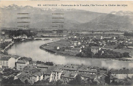 38 Grenoble Panorama De La Tronche L'Ile Verte Et La Chaîne Des Alpes - Grenoble