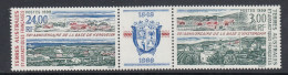 TAAF 1999 Base De Kerguelen Strip 2v+label ** Mnh (60038) - Ungebraucht