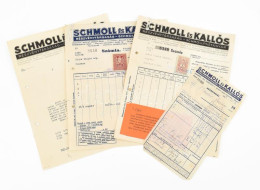 1931-1942 Bp., Schmoll és Kallós Rt. - Schmollpastagyár, 4 Db Fejléces Számla Ill. Fizetési Felszólítás - Non Classés