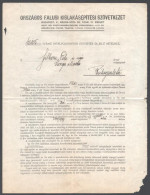 1937 Bp., Országos Falusi Kislakásépítési Szövetkezet Hitelfolyósítási Szerződése - Non Classés