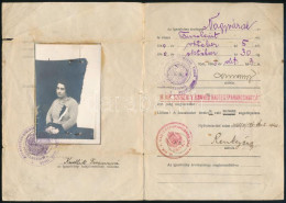 1940 Utazási Igazolvány Magyar Katonai Igazgatás Alatt álló Területre és Területről, Fényképpel - Unclassified