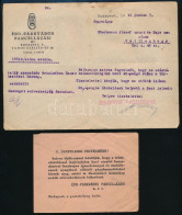 1941 Érd-parkváros Parcellázási Számla, Fejléces Papíron + Tájékoztató Pénzbeszedőkről - Unclassified