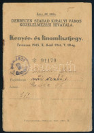 1943. Kenyér- és Finomlisztjegy, Pótjegyekkel - Unclassified