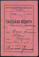 1945 Szociáldemokrata Párt (SZDP) Tagsági Könyv, Bélyegekkel - Non Classés
