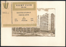 Cca 1970-1980 Tiszteletjegy Night Club, Hotel Volga - Unclassified