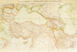 Cca 1916 Karte Des Türkischen Kriegsschauplatzes. Nagy Méretű I. Világháborús Térkép A Török Frontról, Vászonra Kasírozv - Other & Unclassified