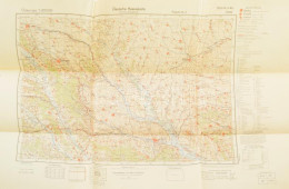 1940 Bukovina, Moldova Német Háborús Katonai Térkép / Iasi, Bucovina, Modova WW: II. Military Map 75x50 Cm - Andere & Zonder Classificatie