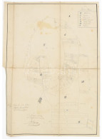 Cca 1860 Ond Település (ma Szerencs Része, Borsod Vármegye, Nagy Méretű Kézzel Rajzolt Térképe A Környező Földekkel. Val - Other & Unclassified