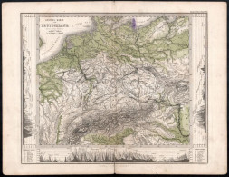 Cca 1890 Gebirgs-Karte Von Deutschland, Bearb. V. Hermn Berghaus. Stieler's Schul-Atlas No. 13. / Németország Hegységein - Altri & Non Classificati