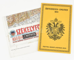 2 Db Reprint Térkép: G. Freytags Karte Von Österreich Ungarn / Az Osztrák-Magyar Monarchia 1914-ben, 107x71,5 Cm + Széke - Andere & Zonder Classificatie