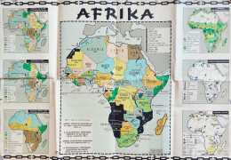 A Gyarmati Sorsból Kiváló Afrika. Afrika Térképe A Függetlenség Kikiáltásának évszámaival, Melléktérképekein A Gyarmatbi - Autres & Non Classés