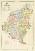 1941 Somogy Vármegye Térképe, 1 : 375.000, M. Kir. Honv. Térképészeti Intézet, 49,5x34,5 Cm - Other & Unclassified