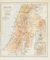 Cca 1910 Palesztina, A Bibliai Események Színhelye, Térkép, Tervezte és Rajzolta: Kogutowicz Manó, Bp., Magyar Földrajzi - Andere & Zonder Classificatie