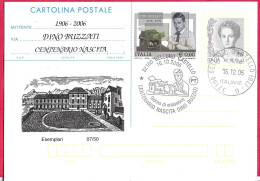 REPIQUAGE- ANNULLO SPECIALE "BELLUNO CASTELLO*16.10.2006*/CENTENARIO NASCITA DINO BUZZATI" - Stamped Stationery