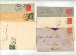 Lot SEM De  54 Lettre Cachet Sur Semeuse à Voir - Manual Postmarks