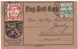 Germany 1912 Flug Post.  Airship “SCHWERKEN” - Cartoline