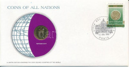 Vatikán 1977. 20L "Nemzetek Pénzérméi" Felbélyegzett Borítékban, Bélyegzéssel T:UNC,AU Vatican 1977. 20 Lire "Coins Of A - Non Classés