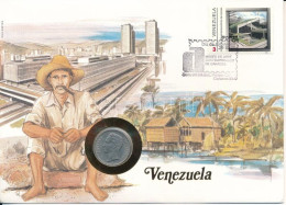 Venezuela 1967. 1B Acél Felbélyegzett Borítékban, Alkalmi Bélyegzéssel T:UNC Venezuela 1967. 1 Bolívar Steel In Envelope - Non Classés