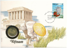 Vietnám 1974. 10D Felbélyegzett Borítékban, Bélyegzéssel, Német Nyelvű Leírással T:UNC  Vietnam 1974. 10 Dong In Envelop - Non Classés
