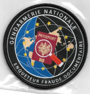 Ecusson Tissu GENDARMERIE NATIONALE ENQUETEUR FRAUDE DOCUMENTAIRE - Polizia