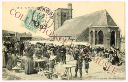 AULT - ONIVAL (80). Marché & église Saint Pierre. - Ault