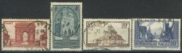 FRANCE - 1931 - MONUMENTS ON SITES STAMPS SET OF 4 , USED - Gebraucht