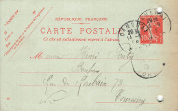 N°93 Entier Postal Carte Lettre Quincaillerie Cambrai - Vorläufer