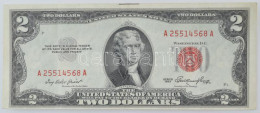 Amerikai Egyesült Államok 1953-1957 (1953). 2$ Piros Pecséttel "A 25514568 A", "Ivy Baker Priest - George Humphrey" T:F  - Unclassified