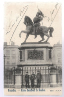 CPA CARTE POSTALE BELGIQUE BRUXELLES STATUE GODEFROID DE BOUILLON  1903 - Autres & Non Classés