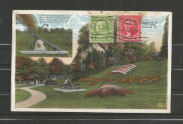 USA CARTE POSTALE COULEUR READING ENTRANCE TO CITY PARK  1933 - Autres & Non Classés