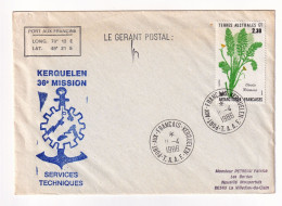 Îles Kerguelen 36e Mission Port Aux Français Services Techniques 1986 Terres Australes Antartique TAAF - Cartas & Documentos