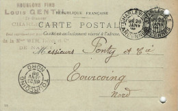 N°95 Entier Postal Carte Lettre Houblons Fins Louis Gentil - Cartes Précurseurs