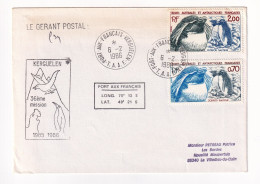 Port Aux Français Îles Kerguelen 36e Mission Services Techniques 1986 Le Gérant Postal Terres Australes Antartique - Lettres & Documents