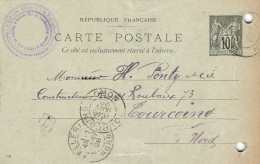 N°96 Entier Postal Carte Lettre Lebrun Monet - Voorloper Kaarten